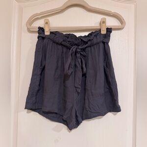Garage dark grey tie paper bag shorts​​​​